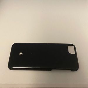 Montblanc iPhone 8 black leather case